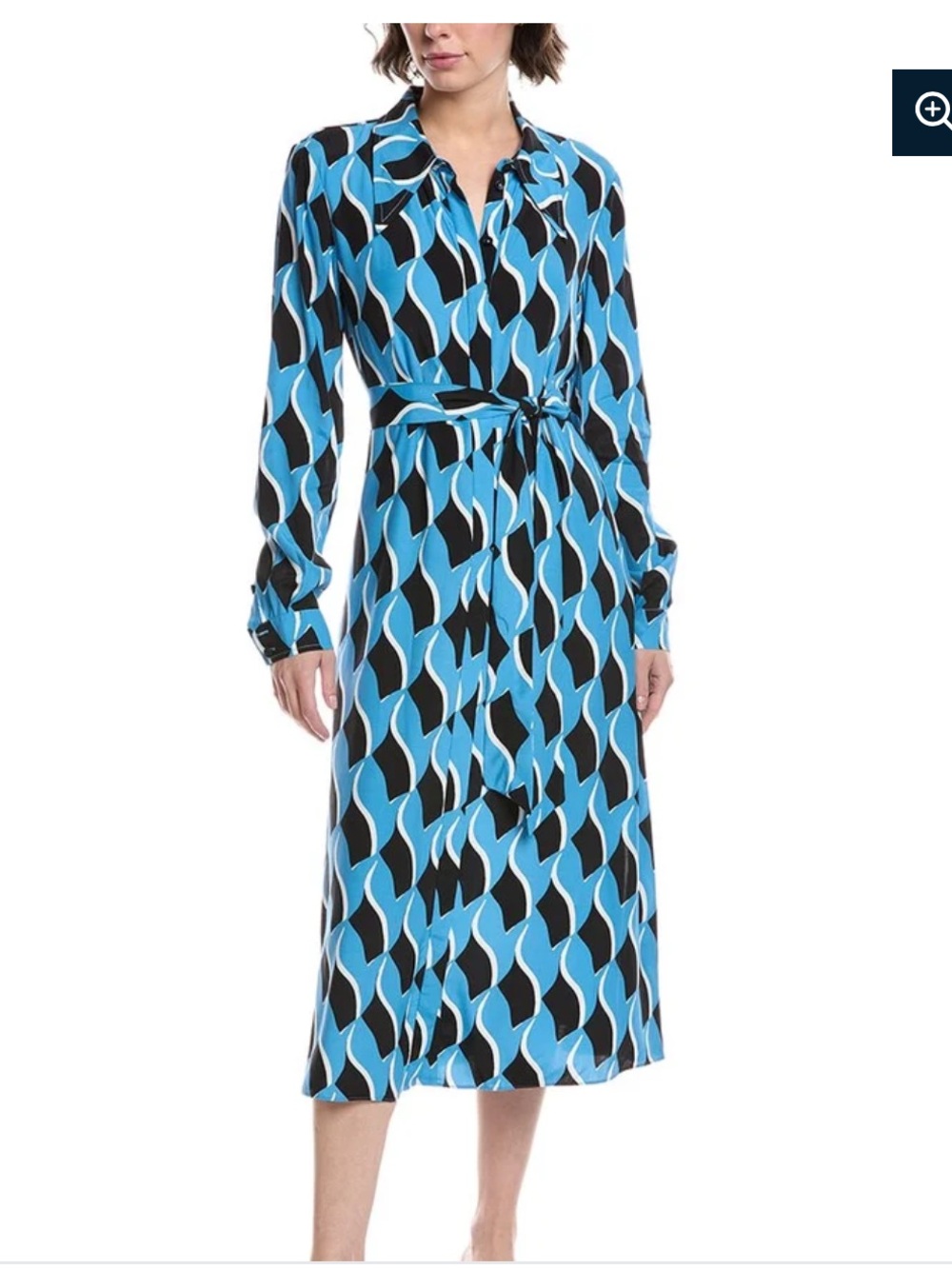 Diane Von Furstenberg Womens Gizelle Shirtdress, Blue